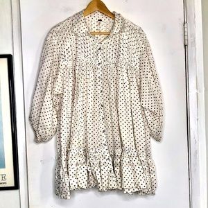 Free People. • Ruffle Babydoll Button Down Dress